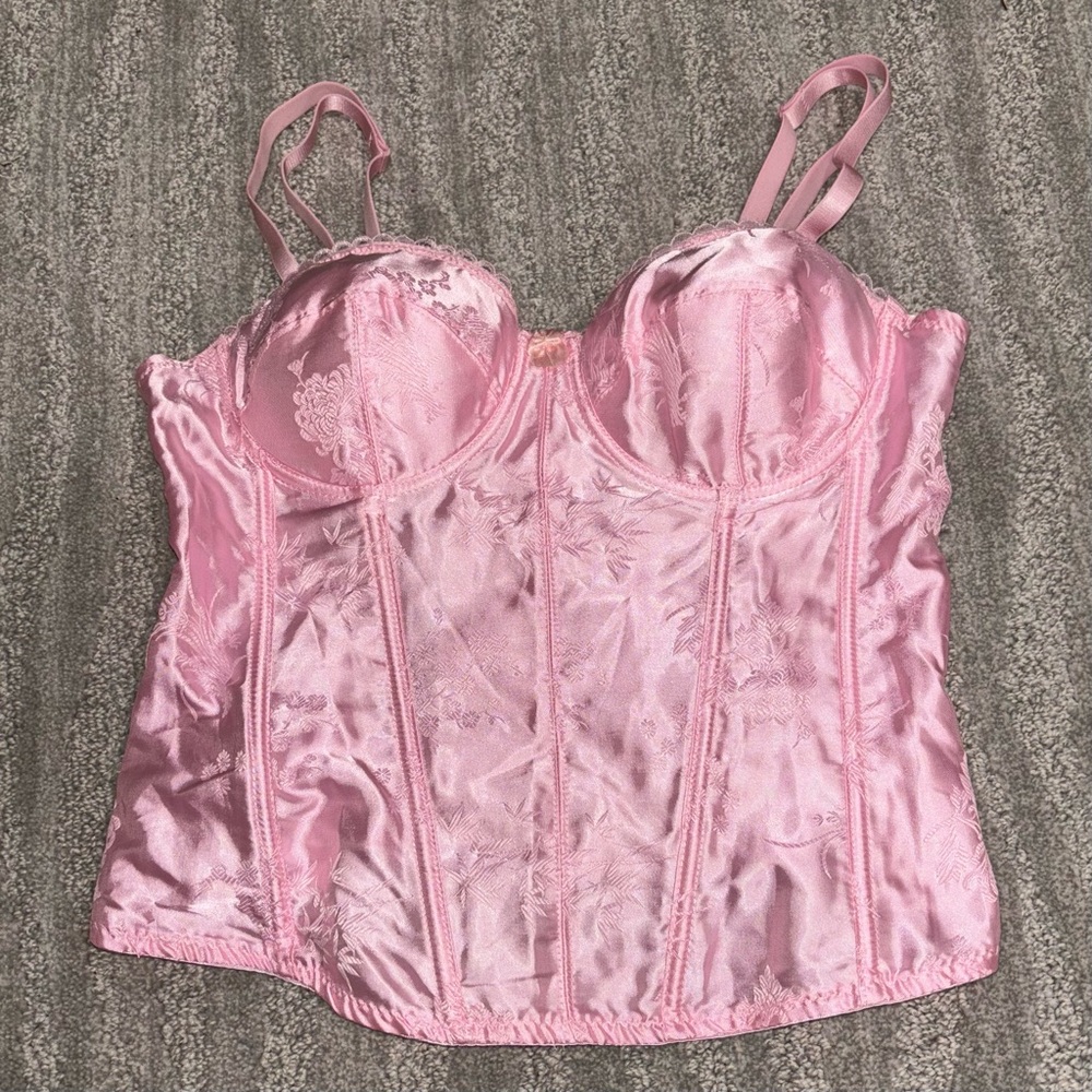 Native Intimates Pink Corset Top Underwire Coquette Y2K Women’s Size 36 B